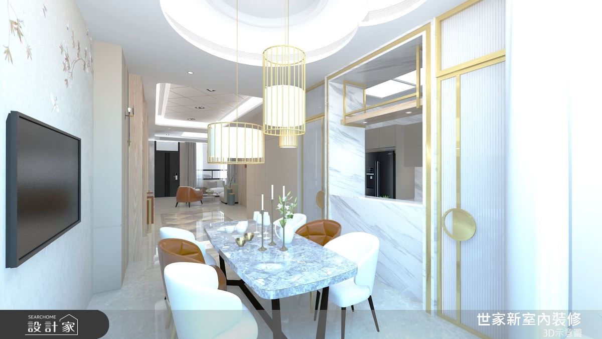 110坪預售屋＿混搭風餐廳案例圖片＿世家新室內裝修有限公司＿世家新_21之6