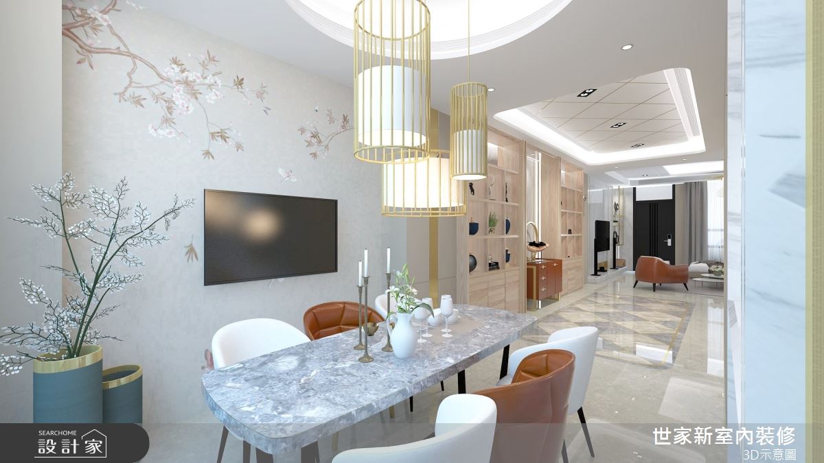 110坪預售屋＿混搭風餐廳案例圖片＿世家新室內裝修有限公司＿世家新_21之5