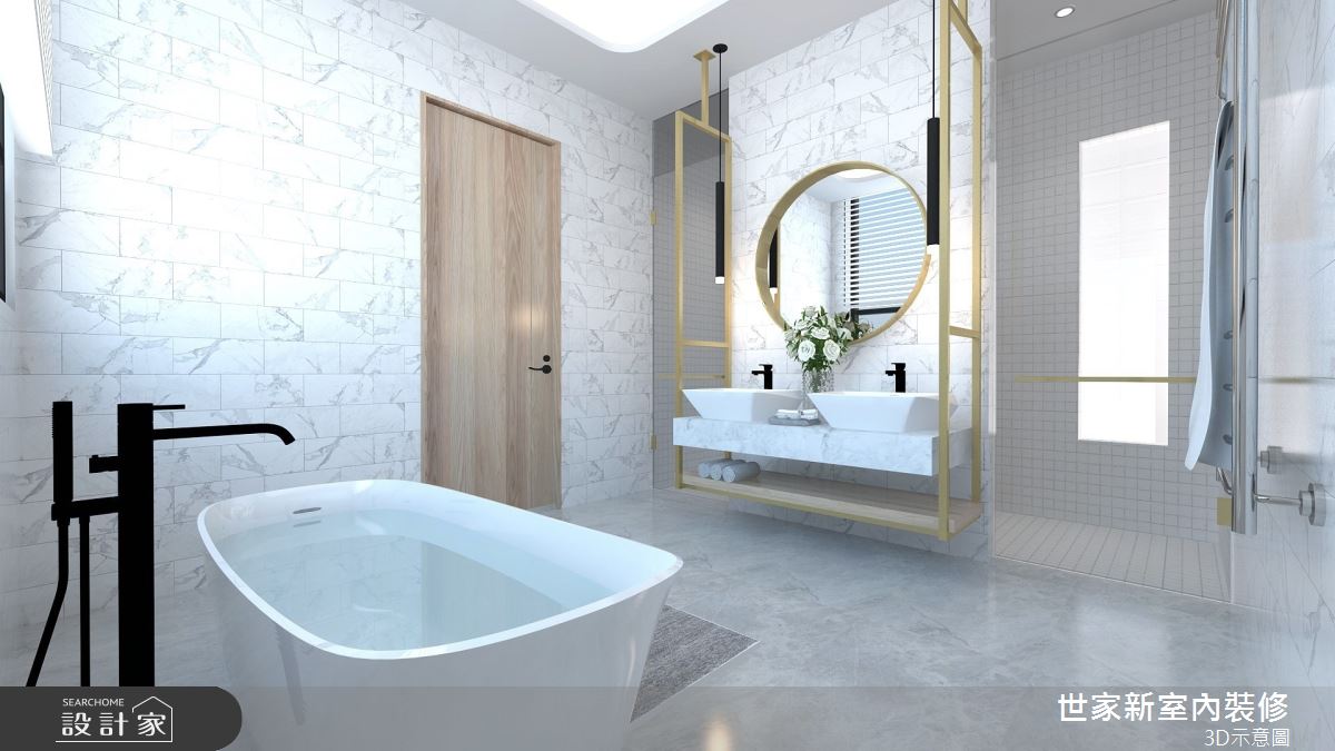 110坪預售屋＿混搭風浴室案例圖片＿世家新室內裝修有限公司＿世家新_21之17
