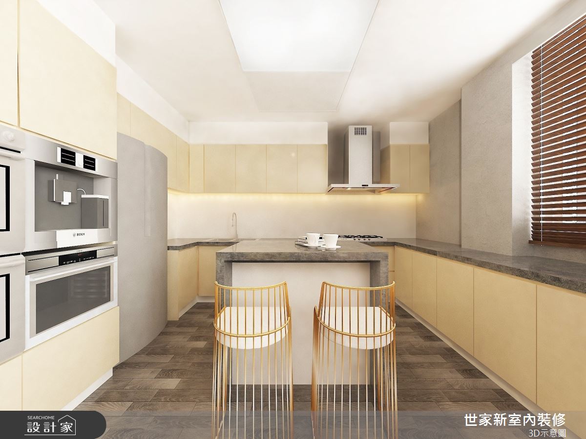 45坪老屋(16~30年)＿人文禪風廚房中島案例圖片＿世家新室內裝修有限公司＿世家新_22之5