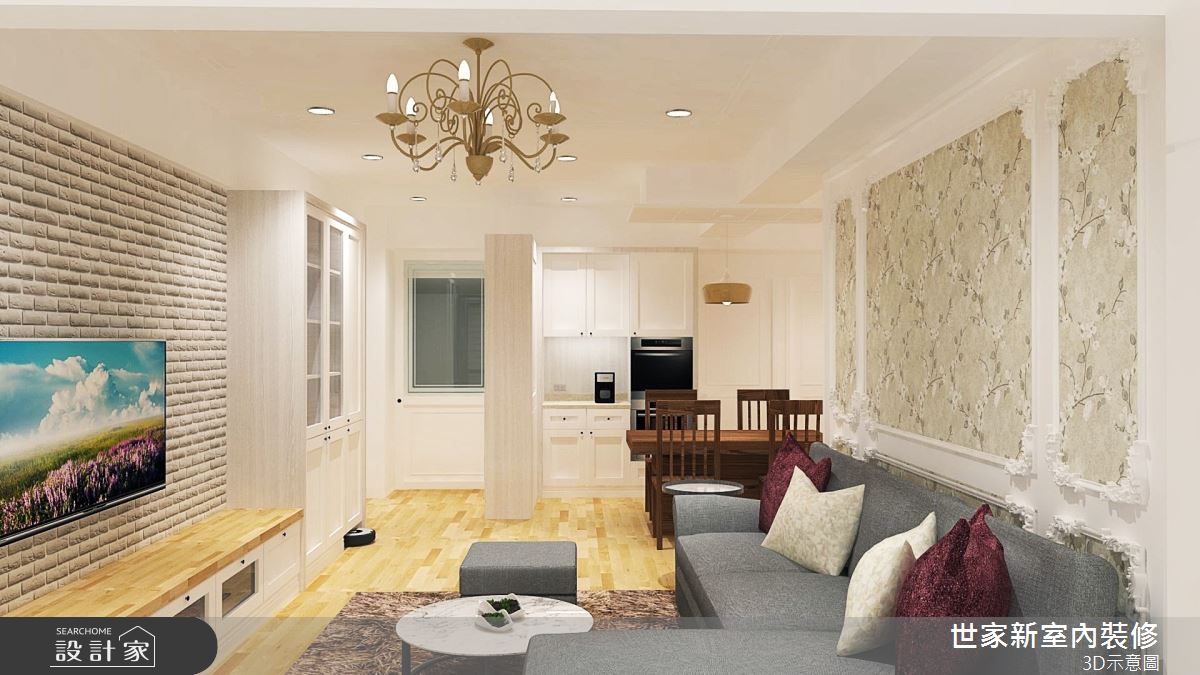 30坪新成屋(5年以下)＿混搭風客廳案例圖片＿世家新室內裝修有限公司＿世家新_24之4