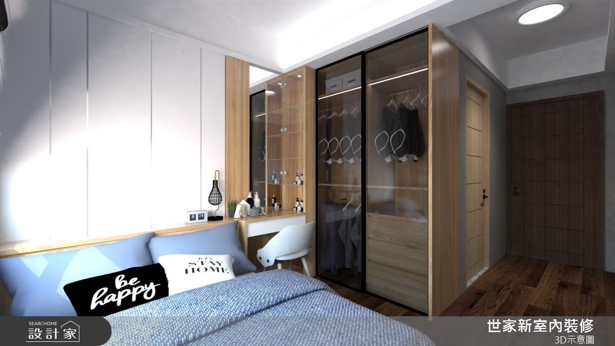 20坪預售屋＿美式風臥室案例圖片＿世家新室內裝修有限公司＿世家新_25之8