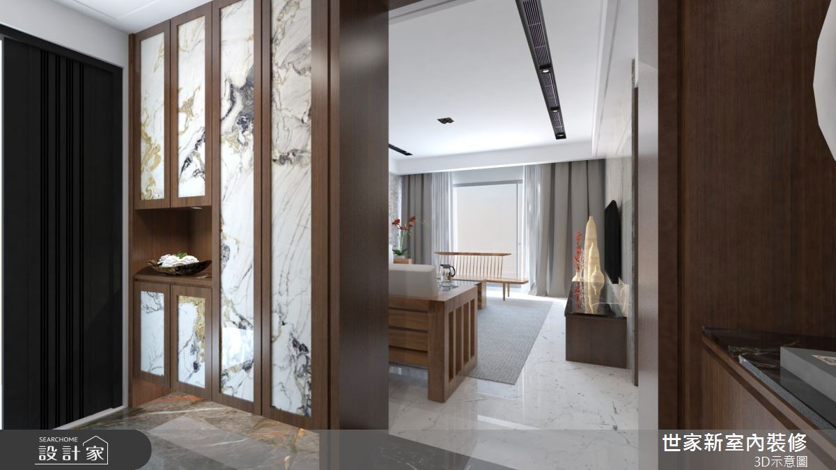 56坪新成屋(5年以下)＿新中式風玄關案例圖片＿世家新室內裝修有限公司＿世家新_27之1