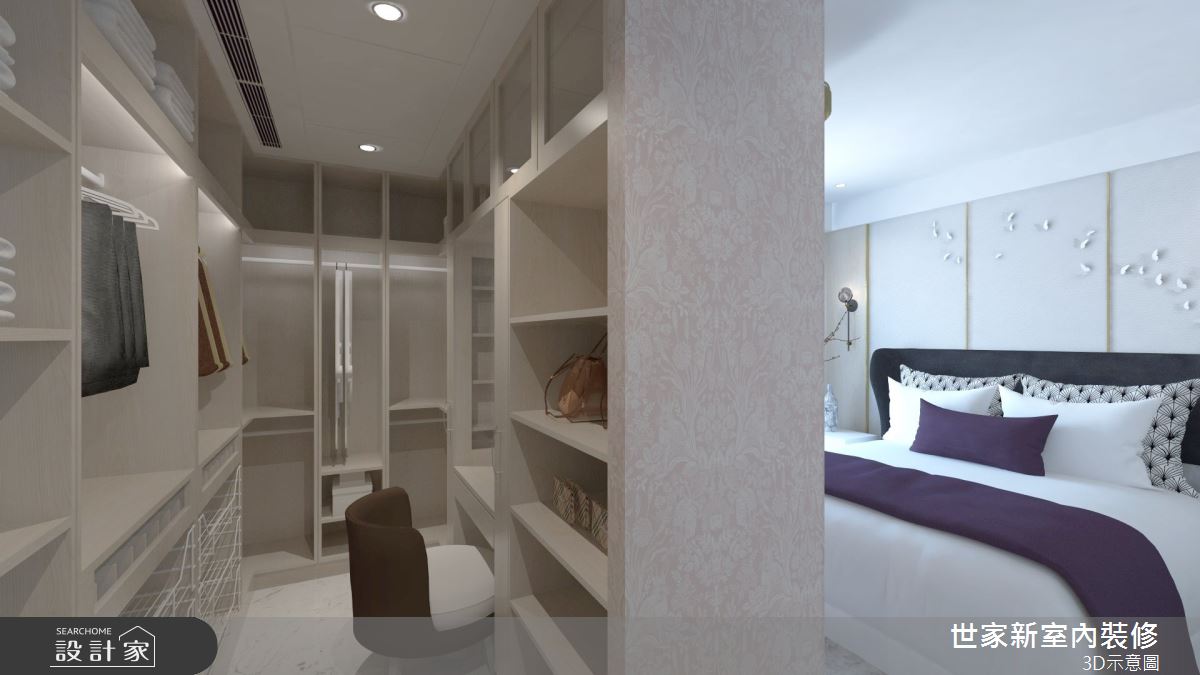 56坪新成屋(5年以下)＿新中式風臥室更衣間案例圖片＿世家新室內裝修有限公司＿世家新_27之14