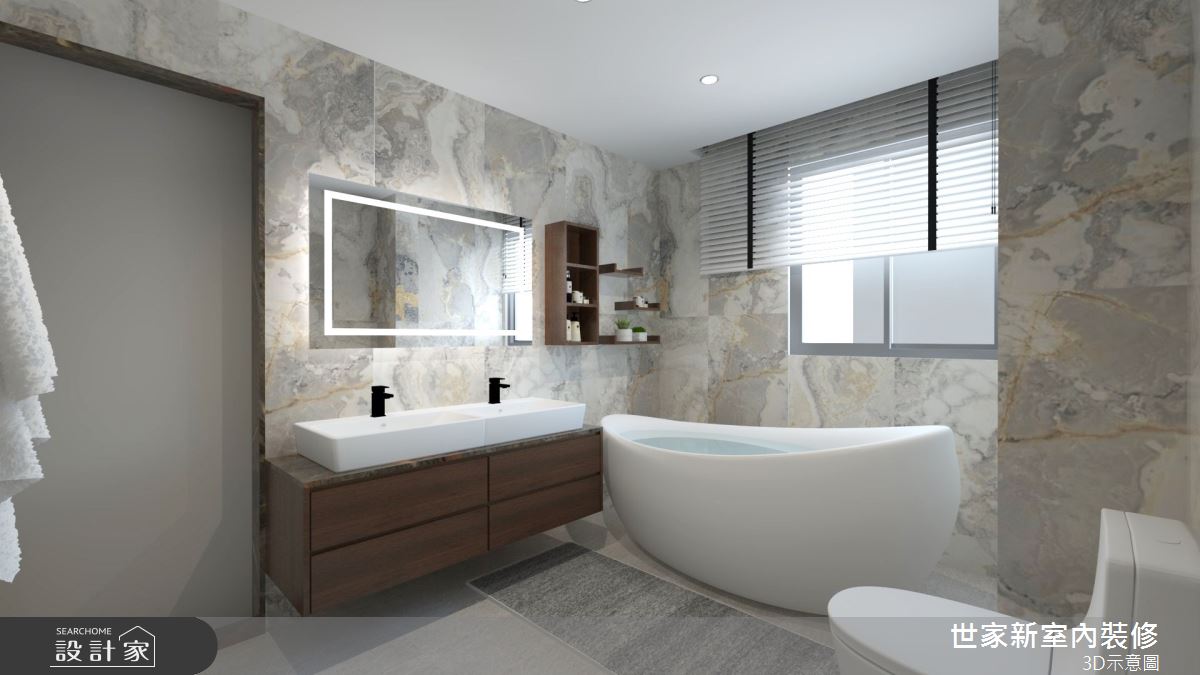 56坪新成屋(5年以下)＿新中式風浴室案例圖片＿世家新室內裝修有限公司＿世家新_27之20