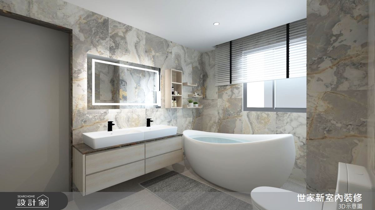 56坪新成屋(5年以下)＿新中式風浴室案例圖片＿世家新室內裝修有限公司＿世家新_27之21