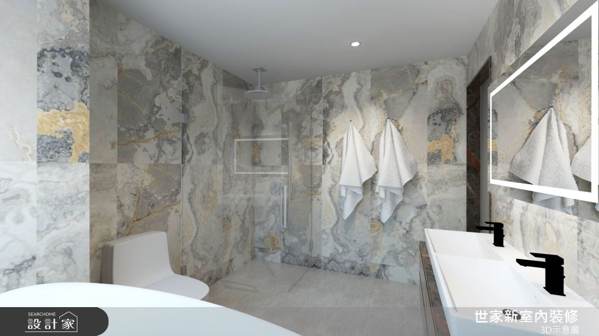 56坪新成屋(5年以下)＿新中式風浴室案例圖片＿世家新室內裝修有限公司＿世家新_27之22