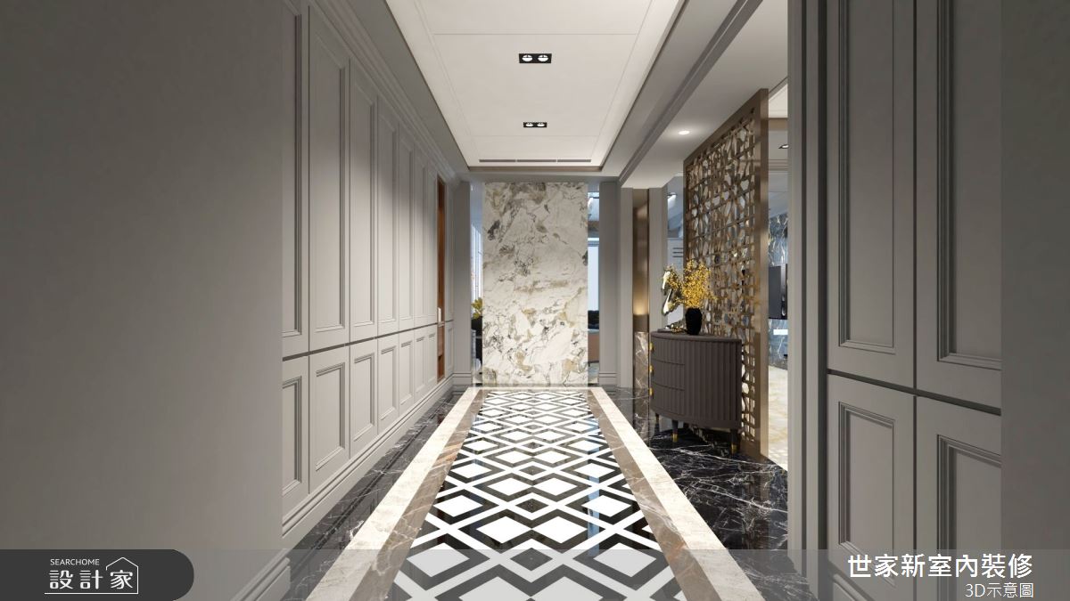 55坪新成屋(5年以下)＿奢華風玄關案例圖片＿世家新室內裝修有限公司＿世家新_28之1