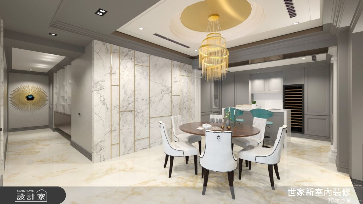 55坪新成屋(5年以下)＿奢華風餐廳案例圖片＿世家新室內裝修有限公司＿世家新_28之5
