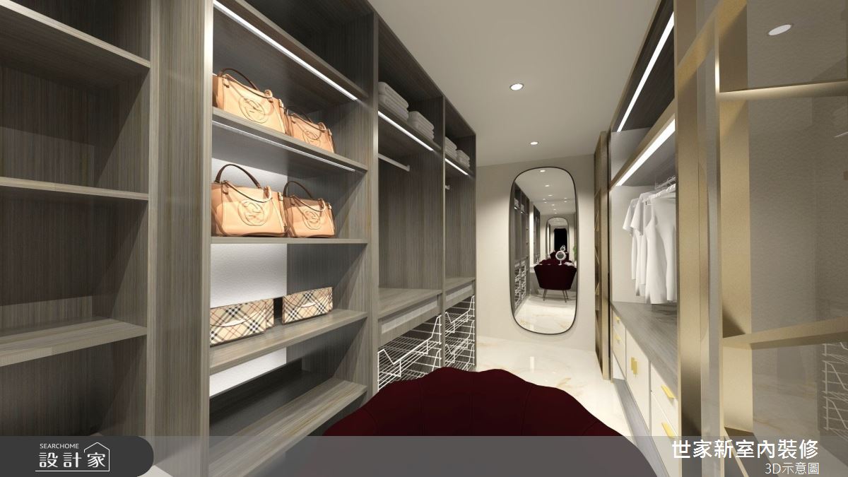 55坪新成屋(5年以下)＿奢華風更衣間案例圖片＿世家新室內裝修有限公司＿世家新_28之19