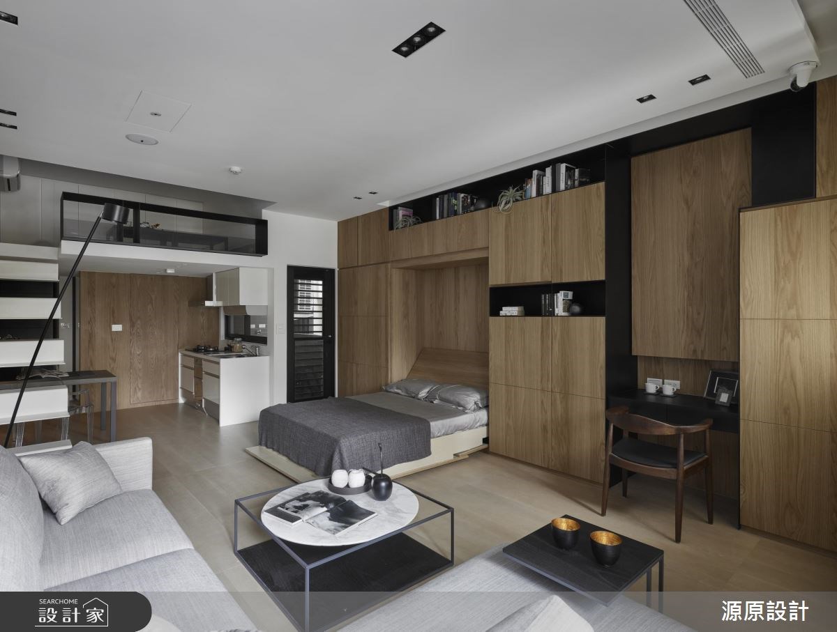 17坪新成屋(5年以下)＿現代風客廳臥室案例圖片＿源原設計 Peny Hsieh Interiors＿源原_09之1