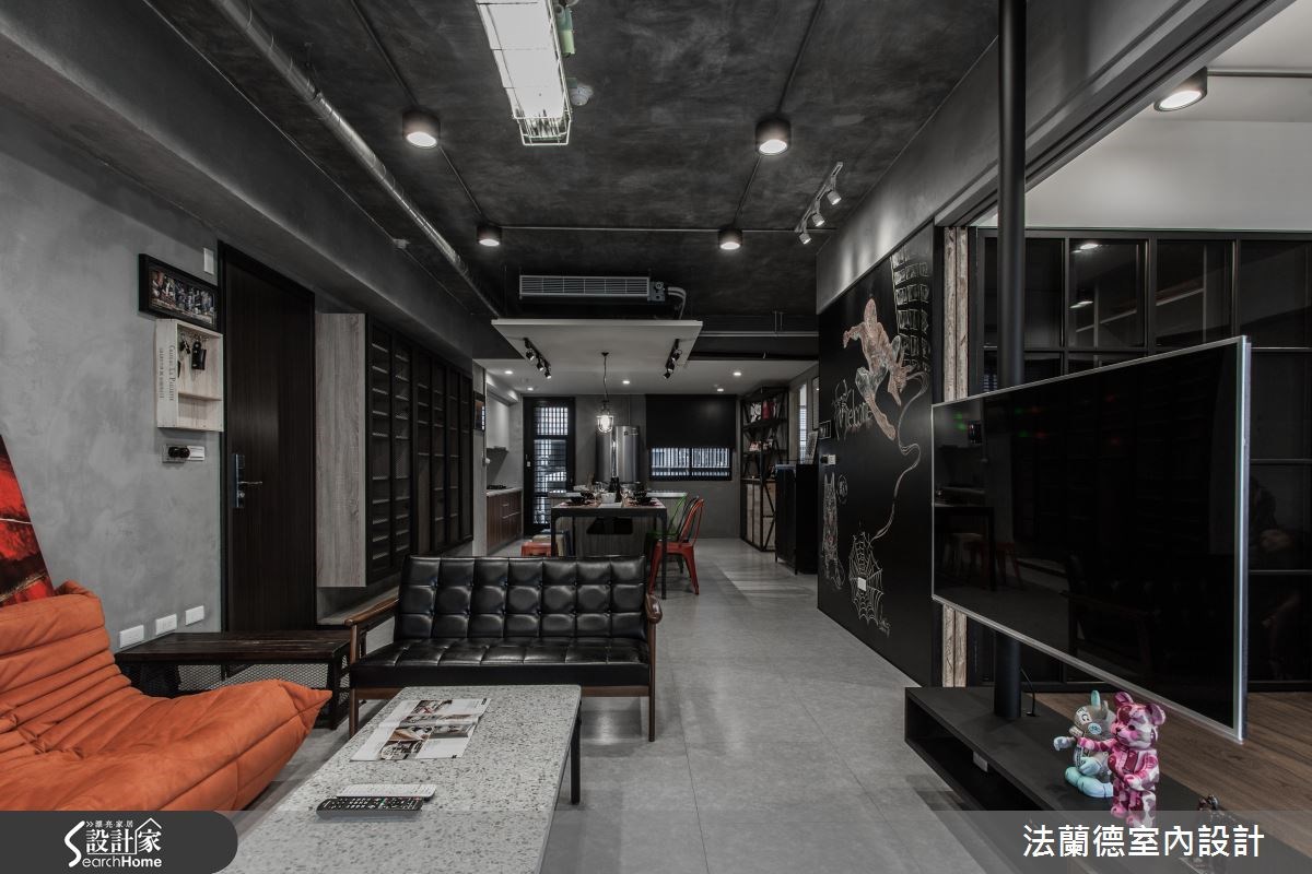 26坪新成屋(5年以下)＿工業風客廳案例圖片＿法蘭德室內設計＿法蘭德_09之5