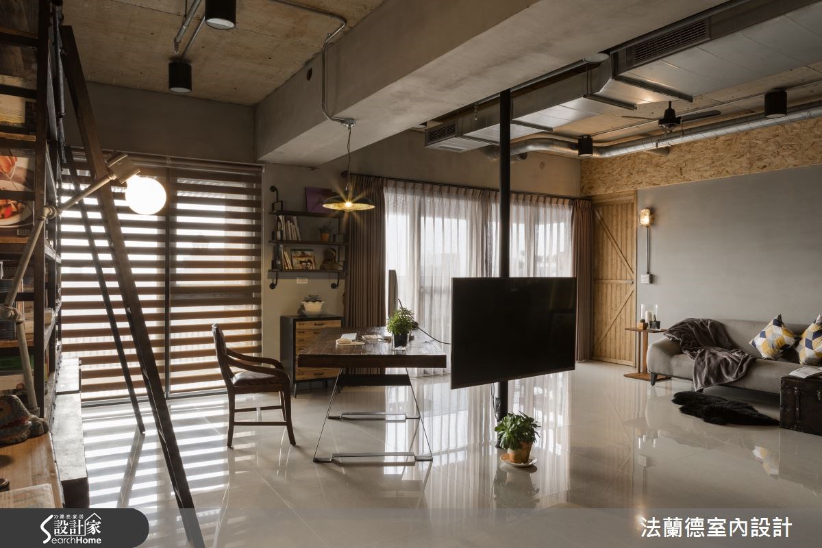 40坪新成屋(5年以下)＿工業風客廳案例圖片＿法蘭德室內設計＿法蘭德_13之2