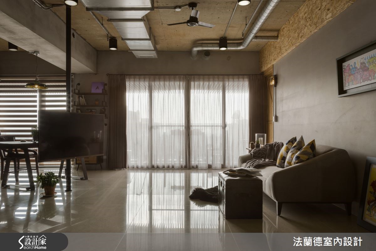 40坪新成屋(5年以下)＿工業風客廳案例圖片＿法蘭德室內設計＿法蘭德_13之3