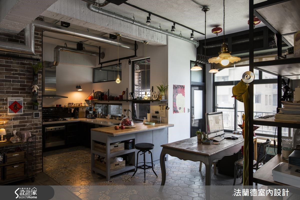 42坪老屋(16~30年)＿工業風餐廳廚房吧檯案例圖片＿法蘭德室內設計＿法蘭德_27之13