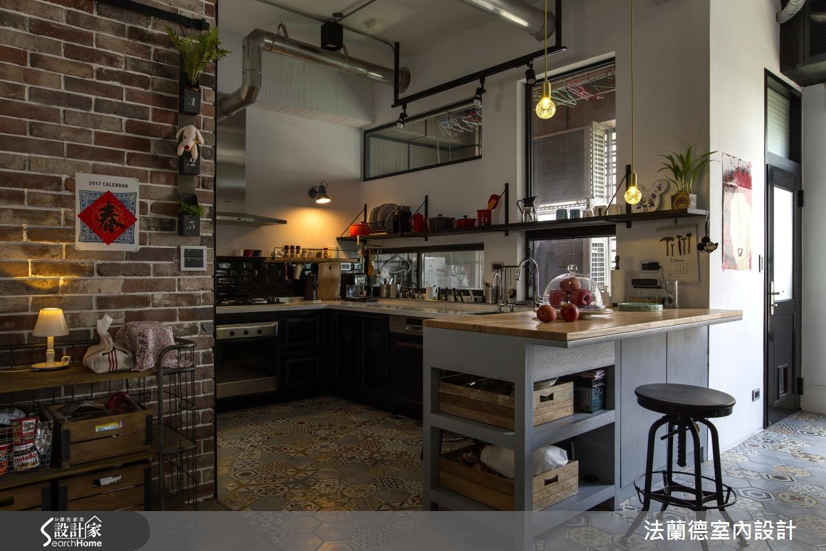 42坪老屋(16~30年)＿工業風廚房吧檯案例圖片＿法蘭德室內設計＿法蘭德_27之14