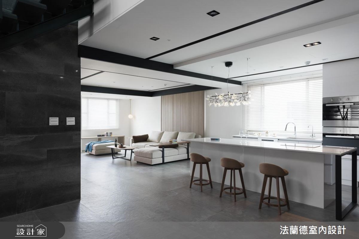 100坪老屋(16~30年)＿現代風客廳餐廳吧檯案例圖片＿法蘭德室內設計＿法蘭德_35之2