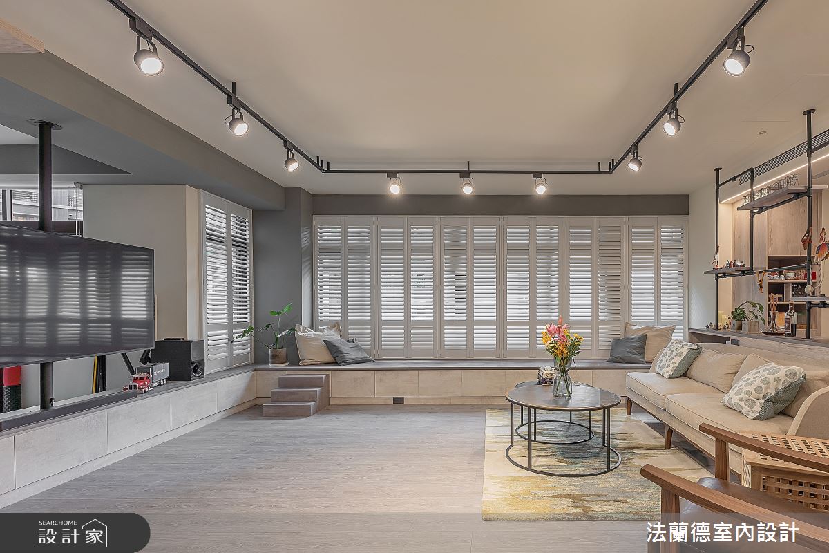 50坪新成屋(5年以下)＿混搭風客廳臥榻案例圖片＿法蘭德室內設計＿法蘭德_43之4