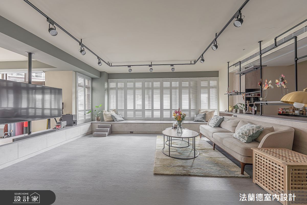 50坪新成屋(5年以下)＿混搭風客廳臥榻案例圖片＿法蘭德室內設計＿法蘭德_43之5