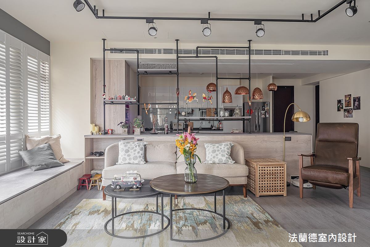 50坪新成屋(5年以下)＿混搭風客廳臥榻案例圖片＿法蘭德室內設計＿法蘭德_43之8