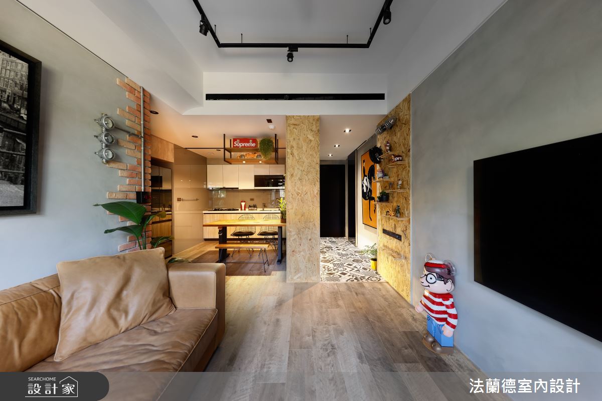18坪新成屋(5年以下)＿工業風玄關客廳餐廳案例圖片＿法蘭德室內設計＿法蘭德_49之4