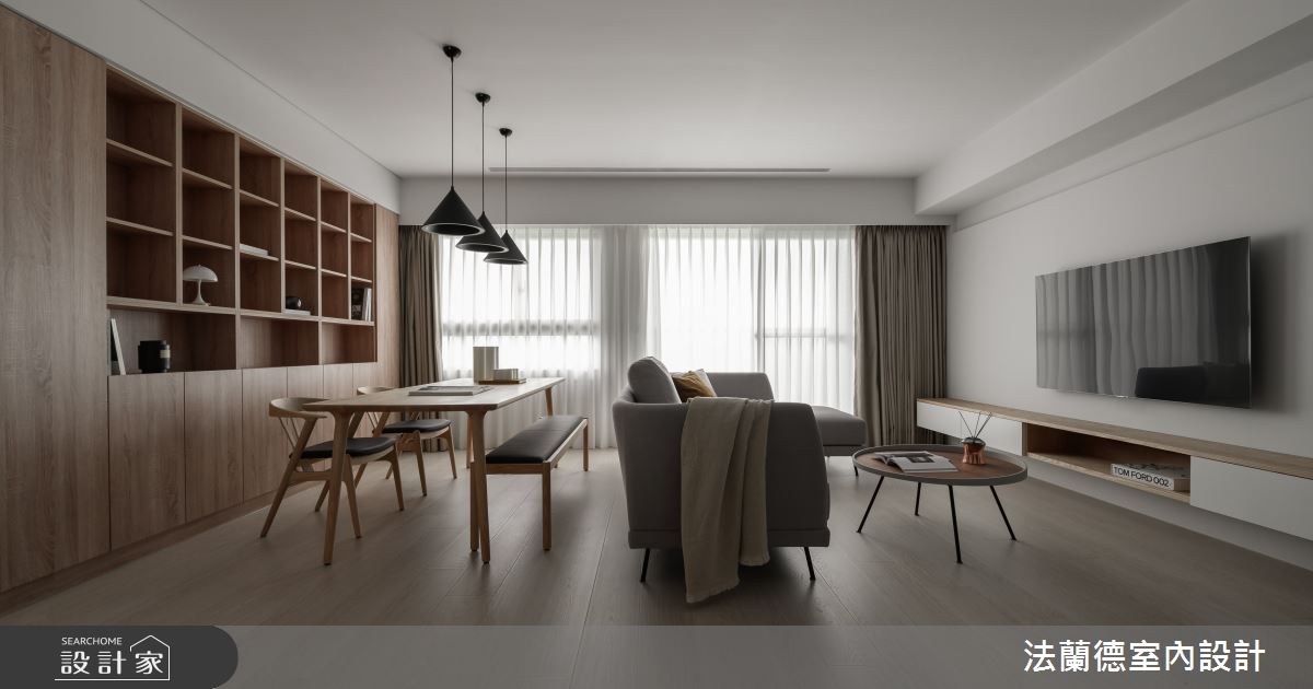 28坪新成屋(5年以下)＿日式無印風客廳書房案例圖片＿法蘭德室內設計＿法蘭德_51之8