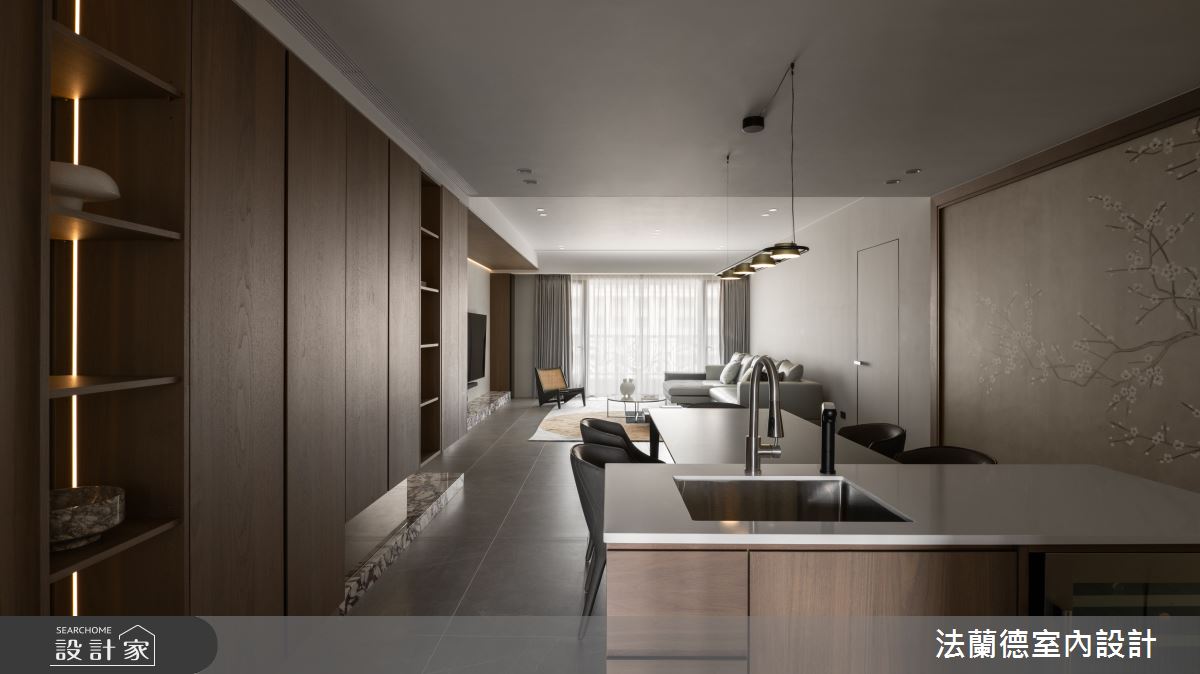 60坪毛胚屋＿現代風客廳餐廳中島案例圖片＿法蘭德室內設計＿法蘭德_55之2