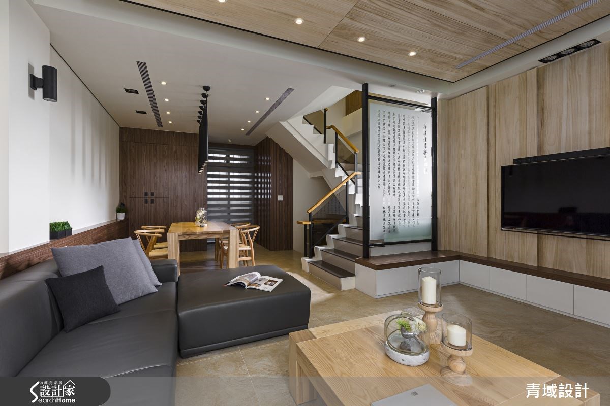 85坪新成屋(5年以下)＿人文禪風客廳餐廳樓梯案例圖片＿青域設計有限公司＿青域_07之11