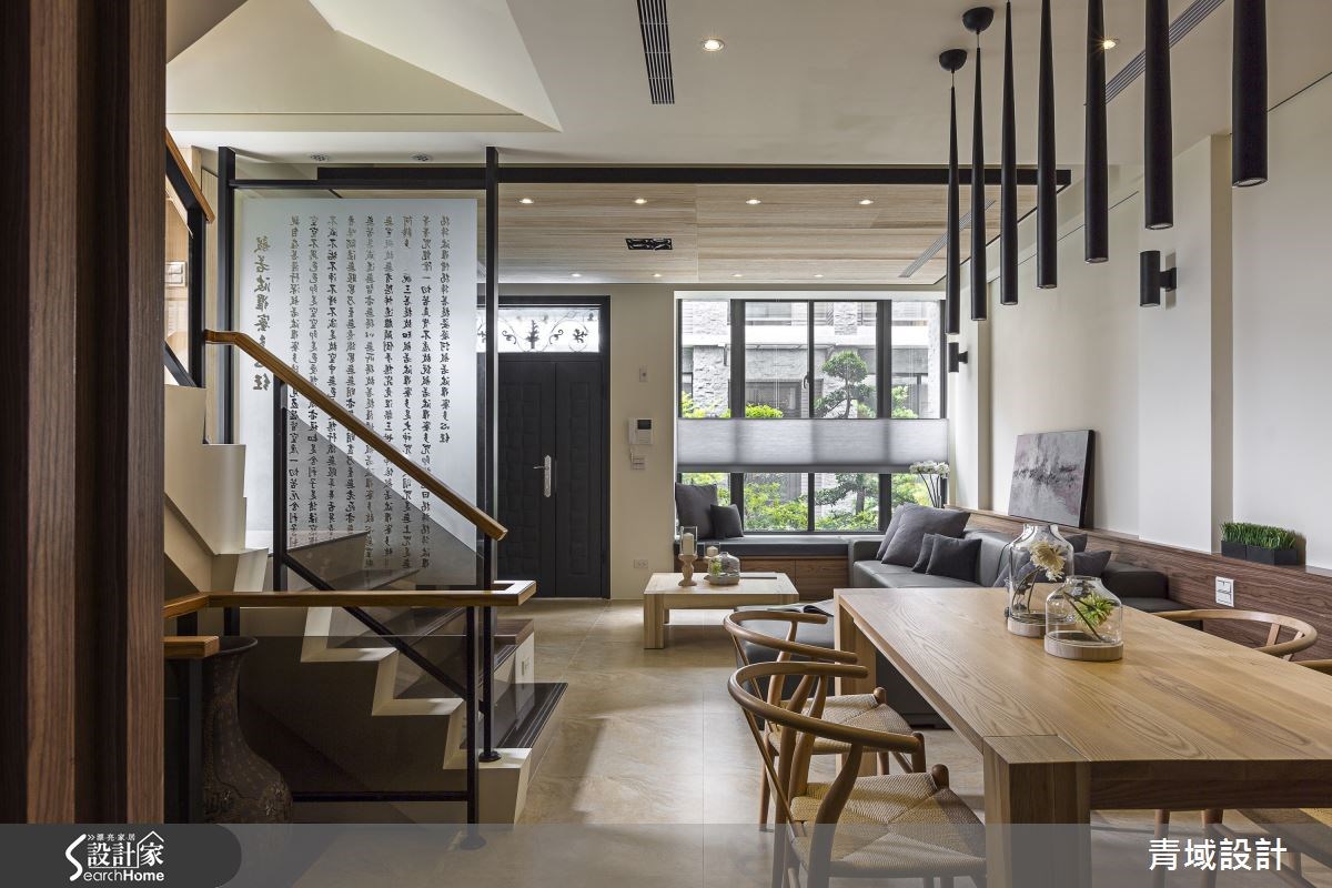 85坪新成屋(5年以下)＿人文禪風餐廳樓梯案例圖片＿青域設計有限公司＿青域_07之12