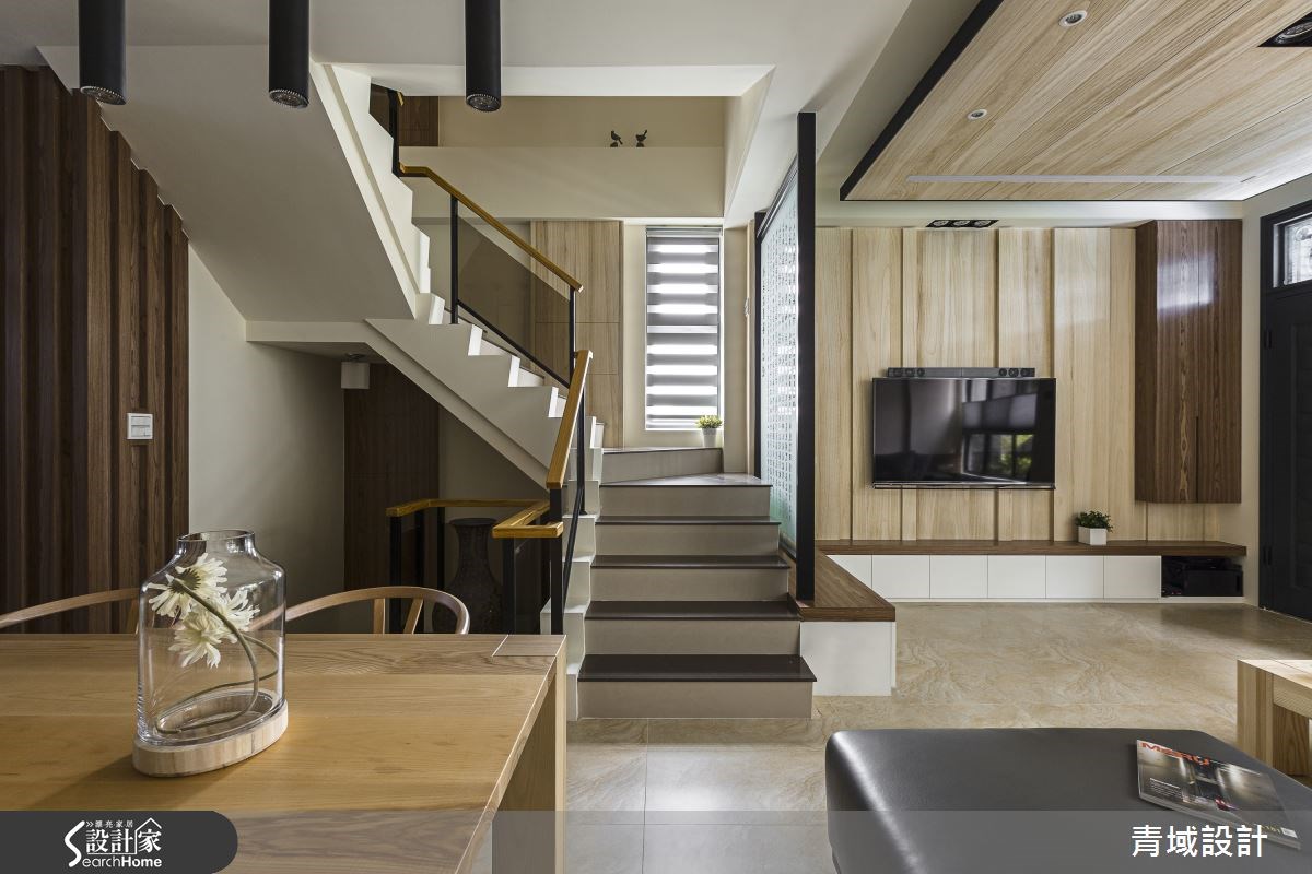 85坪新成屋(5年以下)＿人文禪風客廳餐廳樓梯案例圖片＿青域設計有限公司＿青域_07之20