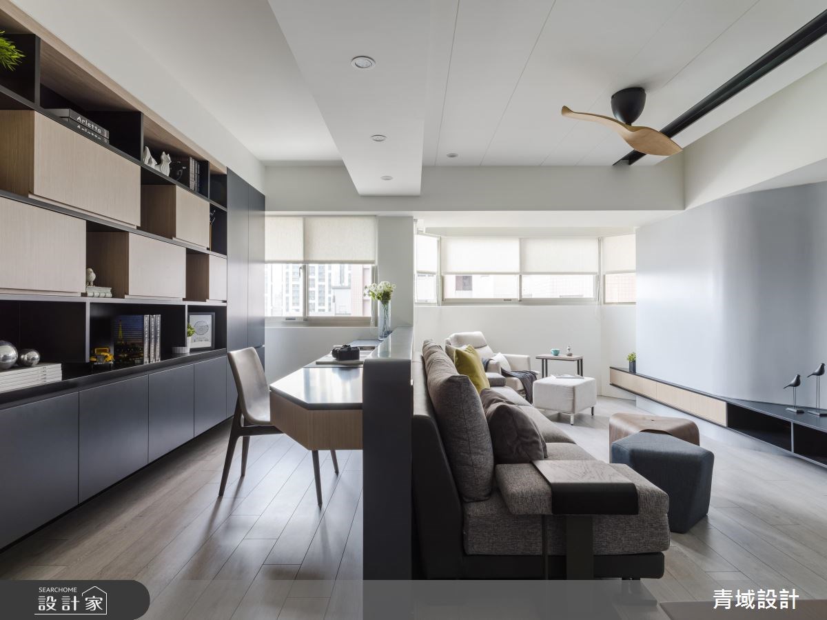 27坪老屋(16~30年)＿現代風客廳書房案例圖片＿青域設計有限公司＿青域_18之17