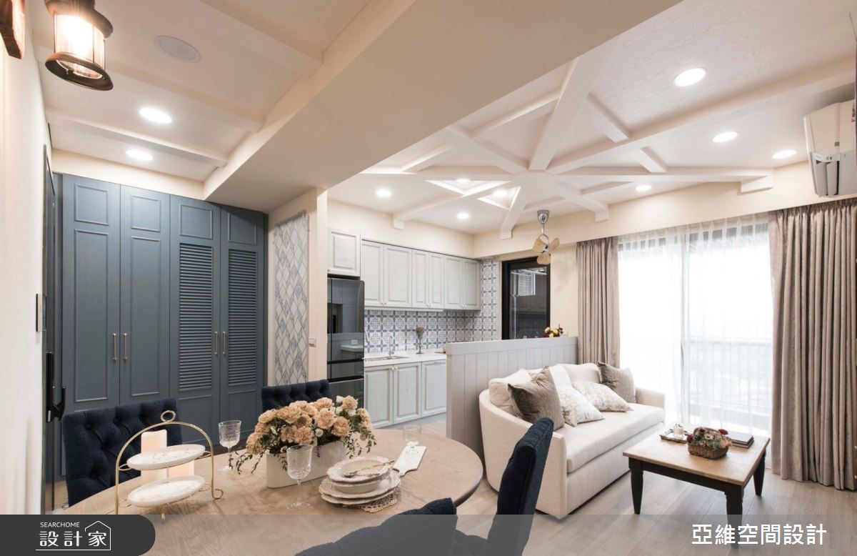 18坪新成屋(5年以下)＿鄉村風玄關客廳餐廳廚房案例圖片＿簡瑋琪空間設計有限公司＿簡瑋琪_瑞士鄉村之4