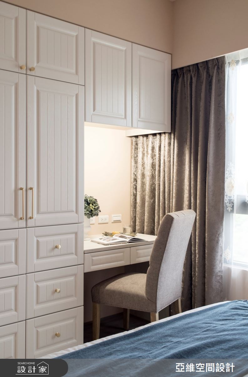 18坪新成屋(5年以下)＿鄉村風臥室工作區案例圖片＿簡瑋琪空間設計有限公司＿簡瑋琪_瑞士鄉村之18