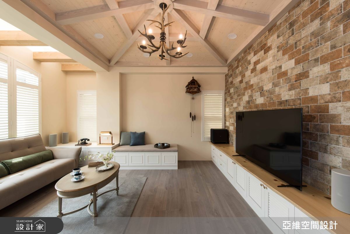 中古屋(5~15年)＿鄉村風客廳案例圖片＿簡瑋琪空間設計有限公司＿簡瑋琪_琉光霏彩之3