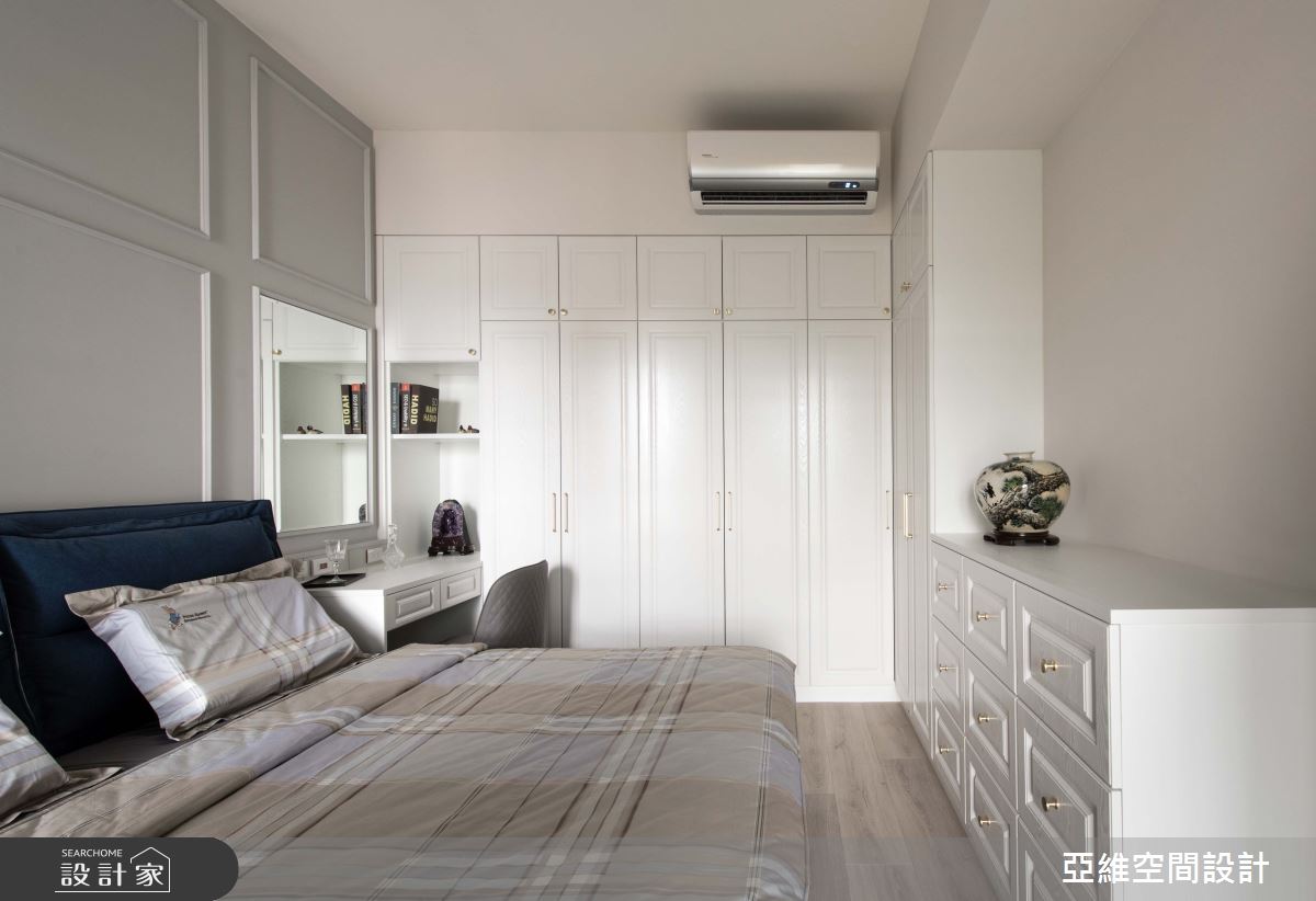 30坪新成屋(5年以下)＿美式風臥室案例圖片＿簡瑋琪空間設計有限公司＿簡瑋琪_霧灰之寓之6
