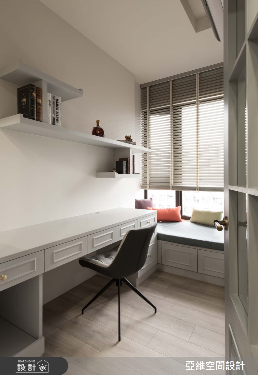 30坪新成屋(5年以下)＿美式風書房臥榻案例圖片＿簡瑋琪空間設計有限公司＿簡瑋琪_霧灰之寓之7