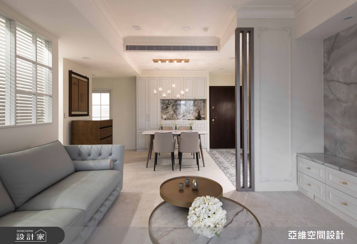 38坪老屋(16~30年)＿當代法式風玄關客廳餐廳案例圖片＿簡瑋琪空間設計有限公司＿簡瑋琪_京華之願之1