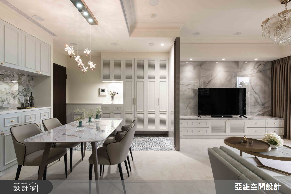 38坪老屋(16~30年)＿當代法式風玄關客廳餐廳案例圖片＿簡瑋琪空間設計有限公司＿簡瑋琪_京華之願之2