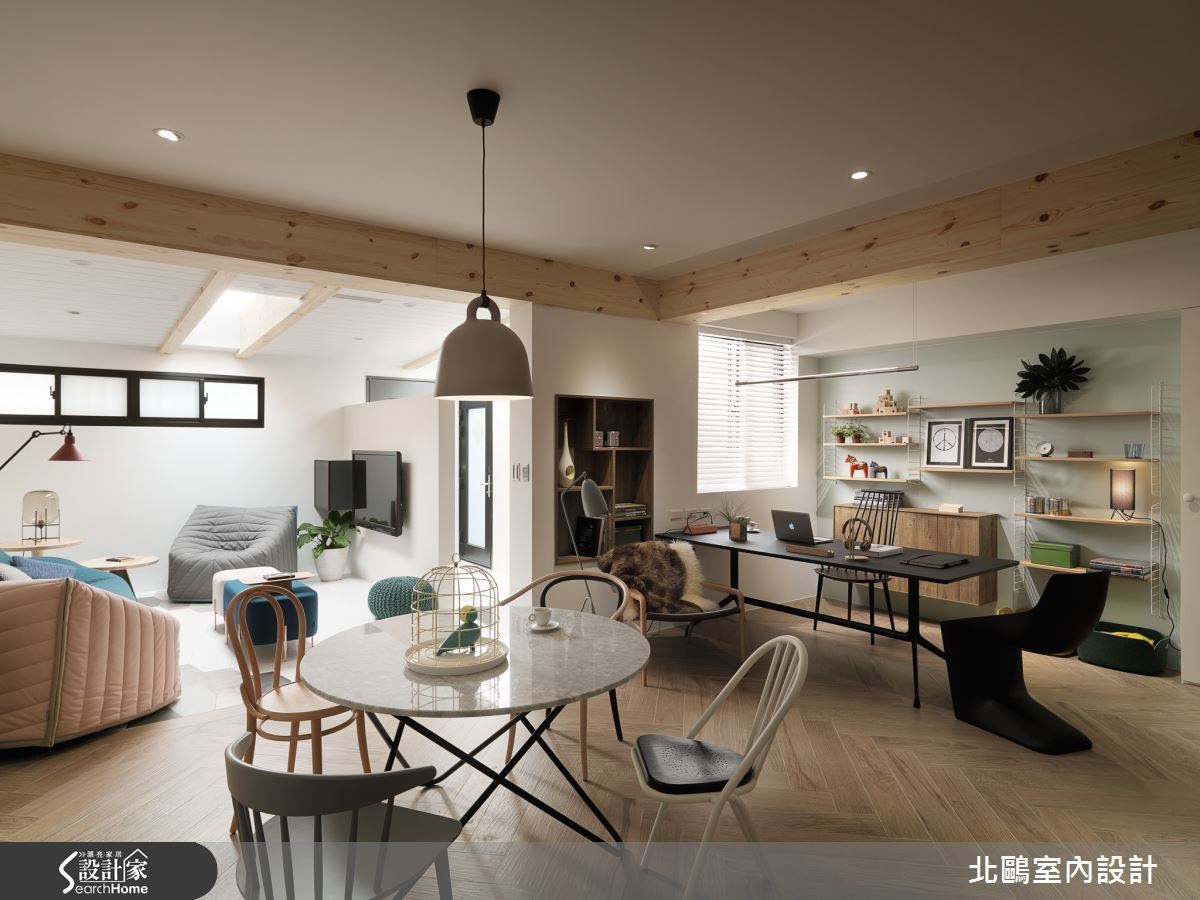 34坪老屋(16~30年)＿北歐風客廳餐廳案例圖片＿北鷗室內設計＿北鷗_14Sancal House之11