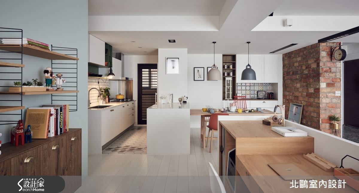 45坪新成屋(5年以下)＿北歐風餐廳廚房工作區案例圖片＿北鷗室內設計＿北鷗_15XC House之21