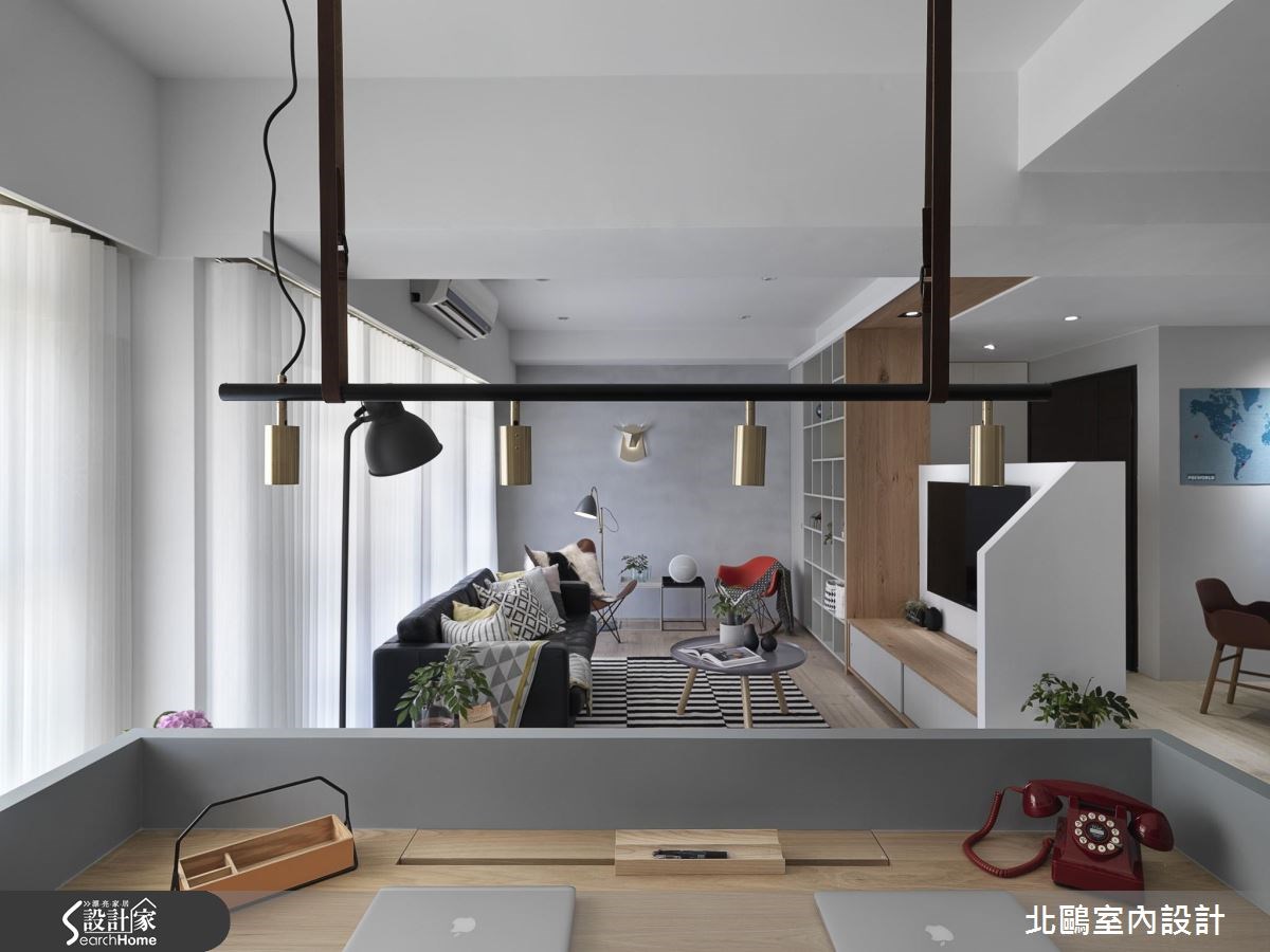 30坪新成屋(5年以下)＿北歐風客廳工作區案例圖片＿北鷗室內設計＿北鷗_16之10