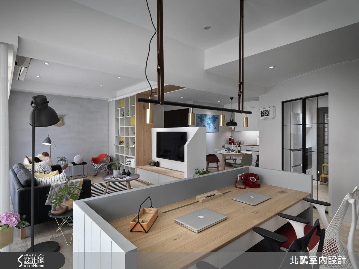 30坪新成屋(5年以下)＿北歐風客廳工作區案例圖片＿北鷗室內設計＿北鷗_16之11
