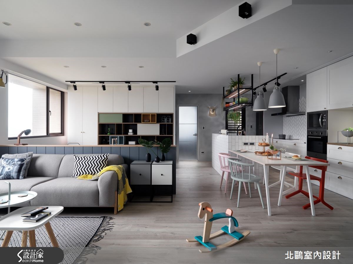 30坪新成屋(5年以下)＿北歐風客廳案例圖片＿北鷗室內設計＿北鷗_18Harvard House之4