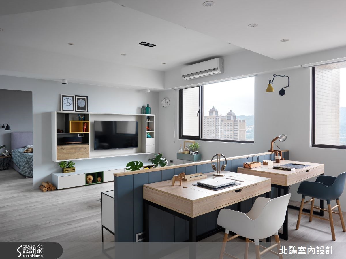30坪新成屋(5年以下)＿北歐風客廳工作區案例圖片＿北鷗室內設計＿北鷗_18Harvard House之10