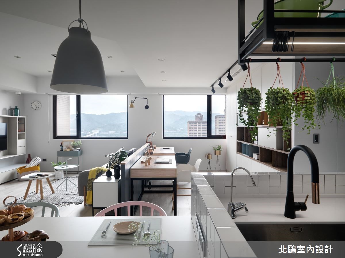 30坪新成屋(5年以下)＿北歐風客廳餐廳工作區案例圖片＿北鷗室內設計＿北鷗_18Harvard House之23