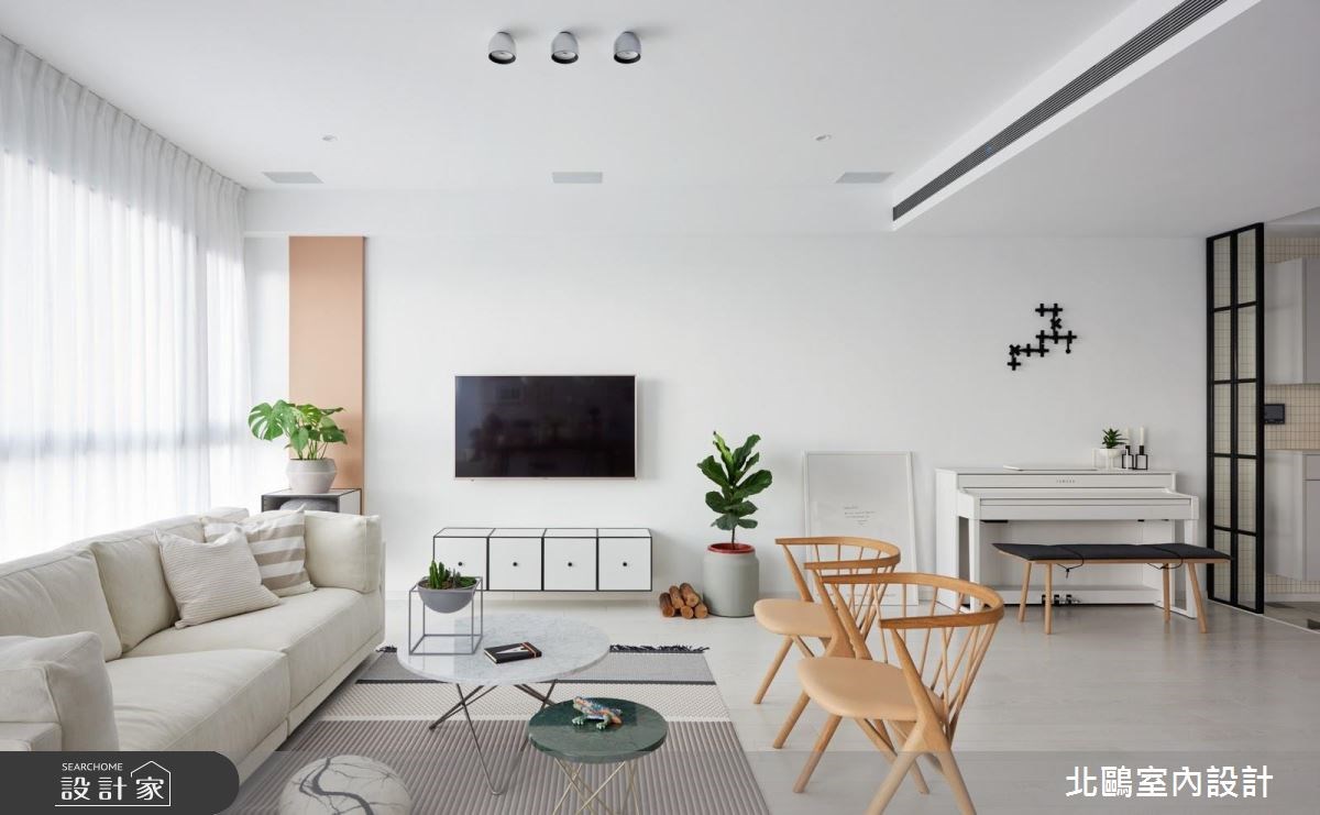 45坪新成屋(5年以下)＿北歐風客廳案例圖片＿北鷗室內設計＿北鷗_21White House之6