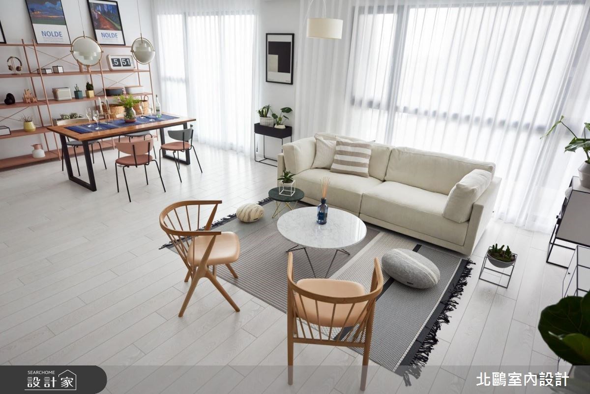 45坪新成屋(5年以下)＿北歐風客廳餐廳案例圖片＿北鷗室內設計＿北鷗_21White House之10