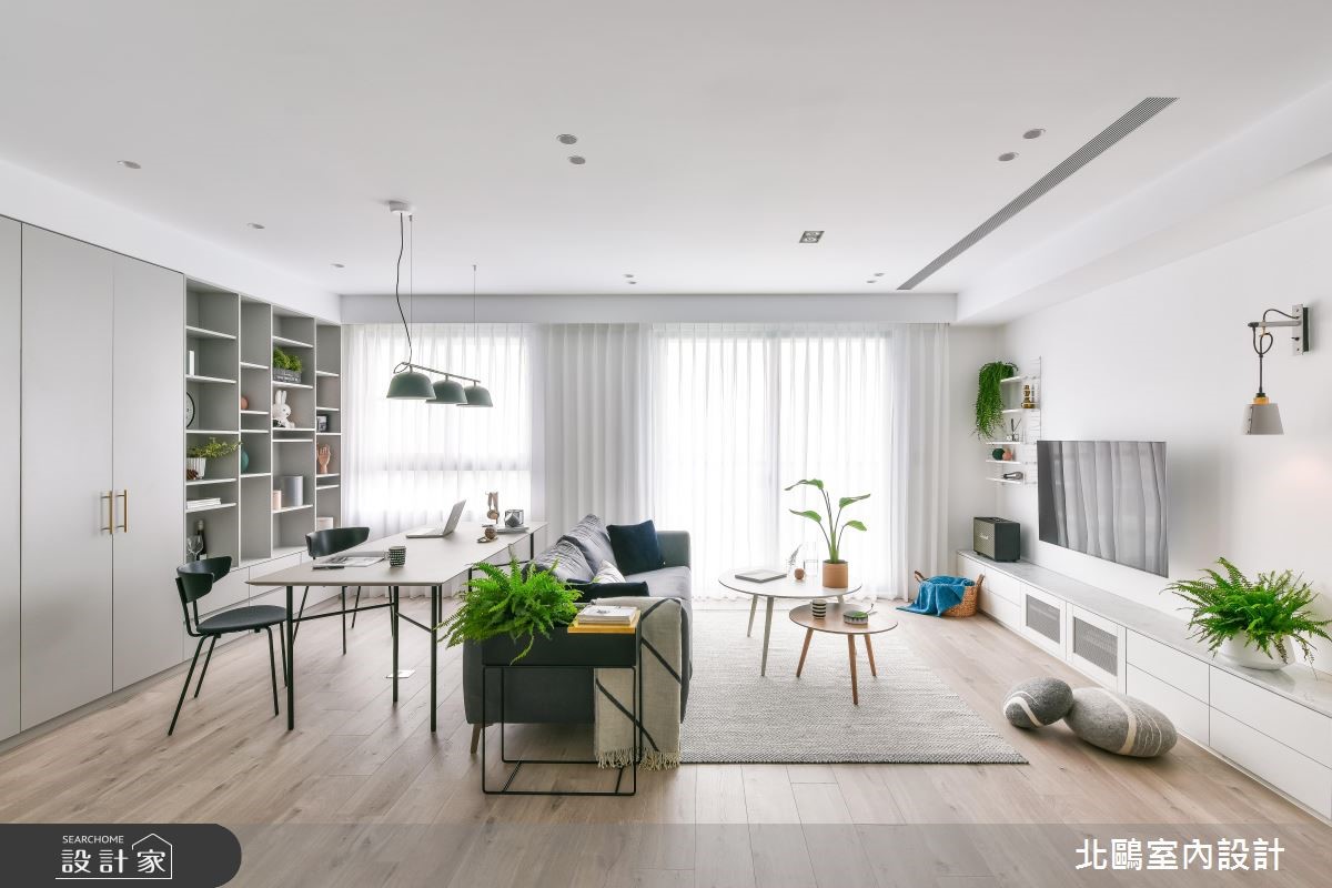 28坪新成屋(5年以下)＿北歐風客廳案例圖片＿北鷗室內設計＿北鷗_25Cp House之4