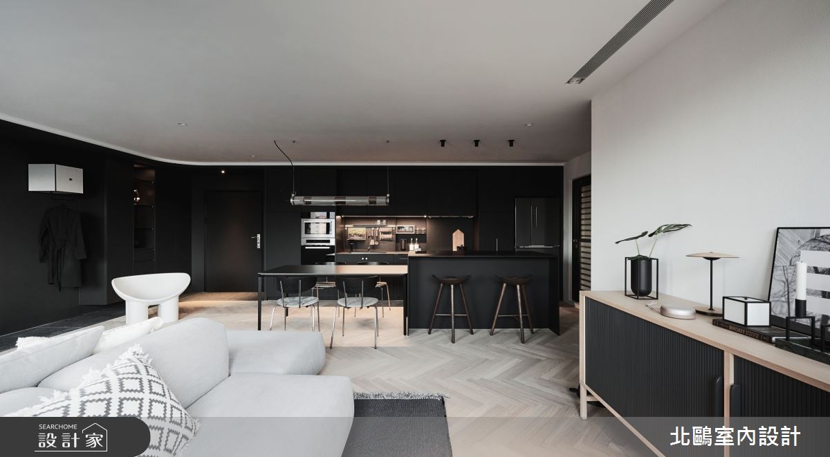 中古屋(5~15年)＿北歐風客廳餐廳廚房吧檯案例圖片＿北鷗室內設計＿北鷗_42Black Nick House之6