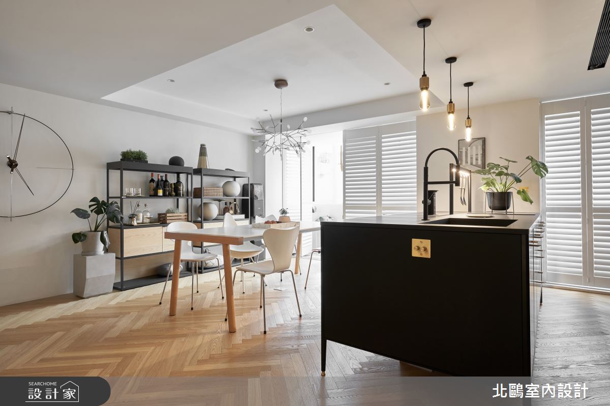 老屋(31~40年)＿北歐風餐廳廚房中島案例圖片＿北鷗室內設計＿北鷗_32Nordic House II之2